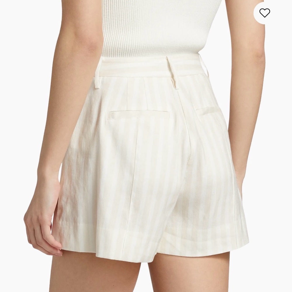 Derek Lam  Pinstripe High-Waist Tailored Women’s Shorts - Picture 3 of 9